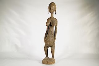 Standing Female Bamana Statue 34"