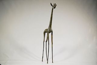 Nigerian Bronze Giraffe 39''