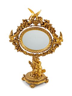 An Italian Giltwood Dressing Mirror