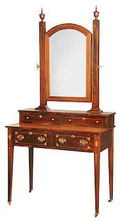 Federal Style Inlaid Mahogany Dressing Table