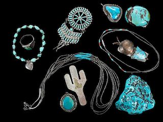 Boxed Set of 11 Southwest Jewelry Items