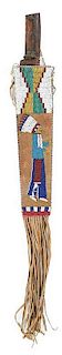 Beaded Pictorial Sheath and Knife