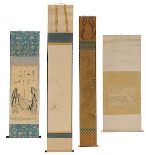 Four Japanese Scrolls, Seascape, Snowscape