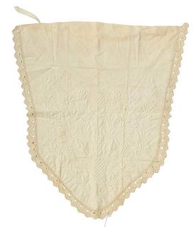 1830 Signed  Stuffed Whitework Panel