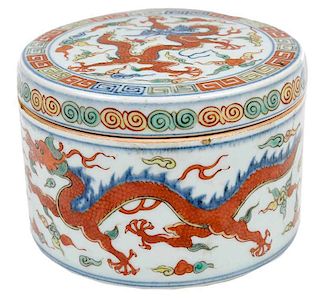 Chinese Round Covered Box
