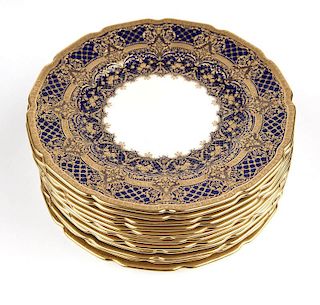 12 Royal Doulton for Tiffany & Co. dessert plates