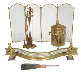 Brass Fireplace Implements