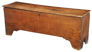 Early British Elm Lift Top Chest