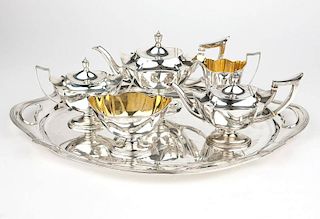 A Gorham sterling silver ''Plymouth'' tea service