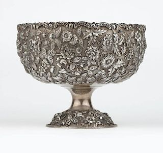 A Hennegen, Bates & Co. sterling silver pedestal bowl
