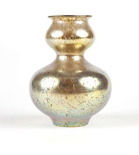 A Loetz iridescent ''oil spot'' art glass vase