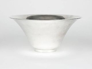 A large sterling silver footed bowl