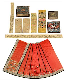 Eight Chinese Silk Embroideries