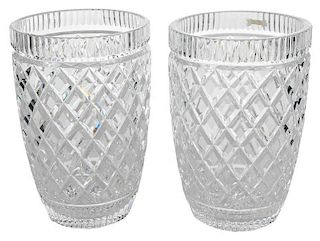 Two Similar Waterford Cut Glass Vases