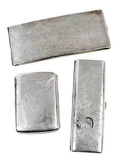 Three Asian Silver Cases