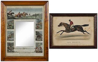 Two Horse Prints, One Mirrored
