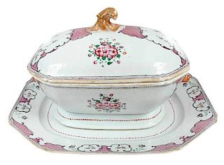 Chinese Export Tureen with Platter