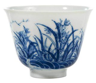 A Fine Chinese Blue and White Porcelain Cup