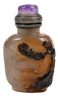 Chinese Carved Stone Snuff Bottle