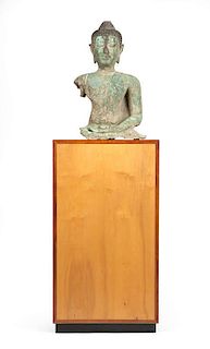 A partial Thai bronze Buddha Shakyamuni