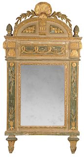 Italian Neoclassical Paint Decorated Mirror