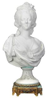 SŠvres Style Bisque Bust of Marie Antoinette