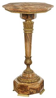 Second Empire Bronze Mounted Onyx Pedestal Table