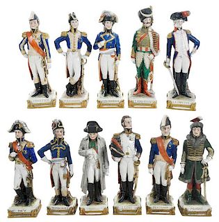 Eleven Kister Porcelain Napoleonic Figurines