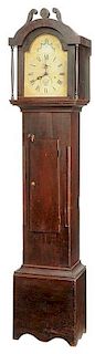 Federal Pine Tall Case Clock in Early Surface