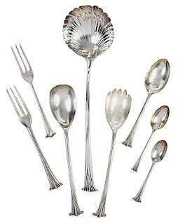 46 Pieces Onslow English Silver Flatware