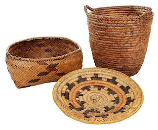Three Native American Baskets