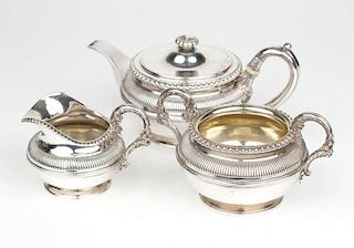 A George III sterling silver tea set