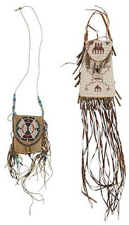 Two Beaded Flap Bags