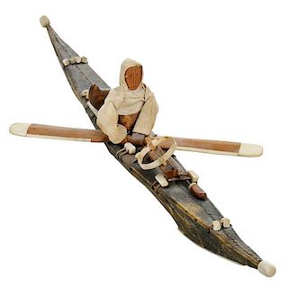 Inuit Model of Kayak and Hunter