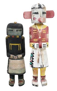 Two Hopi Carved and Polychrome Kachina Dolls