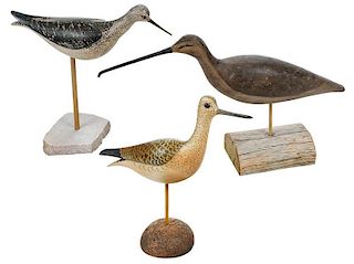 Three Contemporary Shorebird Decoys