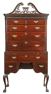 Chippendale Style Mahogany High Chest