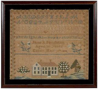 1833 Essex Connecticut House Sampler