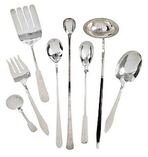 Eight Pieces Sterling Serving Pieces