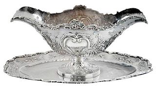 French Silver Sauce Boat
