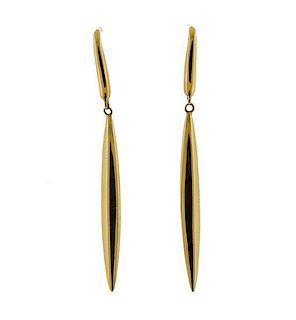 Tiffany &amp; Co 18k Gold Feather Earrings