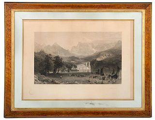 Albert Bierstadt (German born, active in America, 1830-1902) Photogravure 