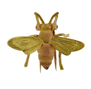 Buccellati 18k Gold Bee Insect Brooch Pin
