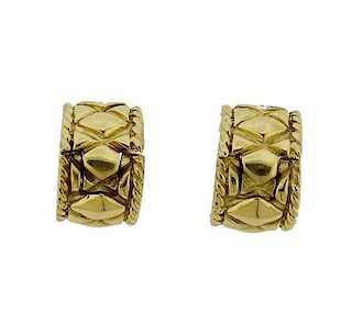 Penny Preville 18K Gold Diamond Huggie Earrings