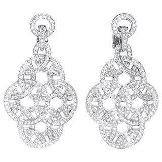 Cartier 18K White Gold Diamond Earrings