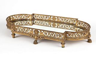 An Empire style gilt-bronze mirrored surtout de table