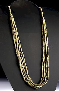 Egyptian Faience Beaded Necklace w/ Five Strands