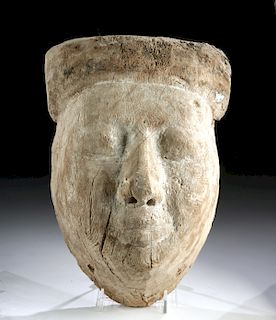 Fine Egyptian Gesso / Wood Sarcophagus Mask