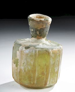 7th C. Islamic Mold Blown Glass Bottle