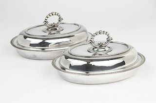 Pair of Moore / Tiffany & Co. sterling silver dishes
